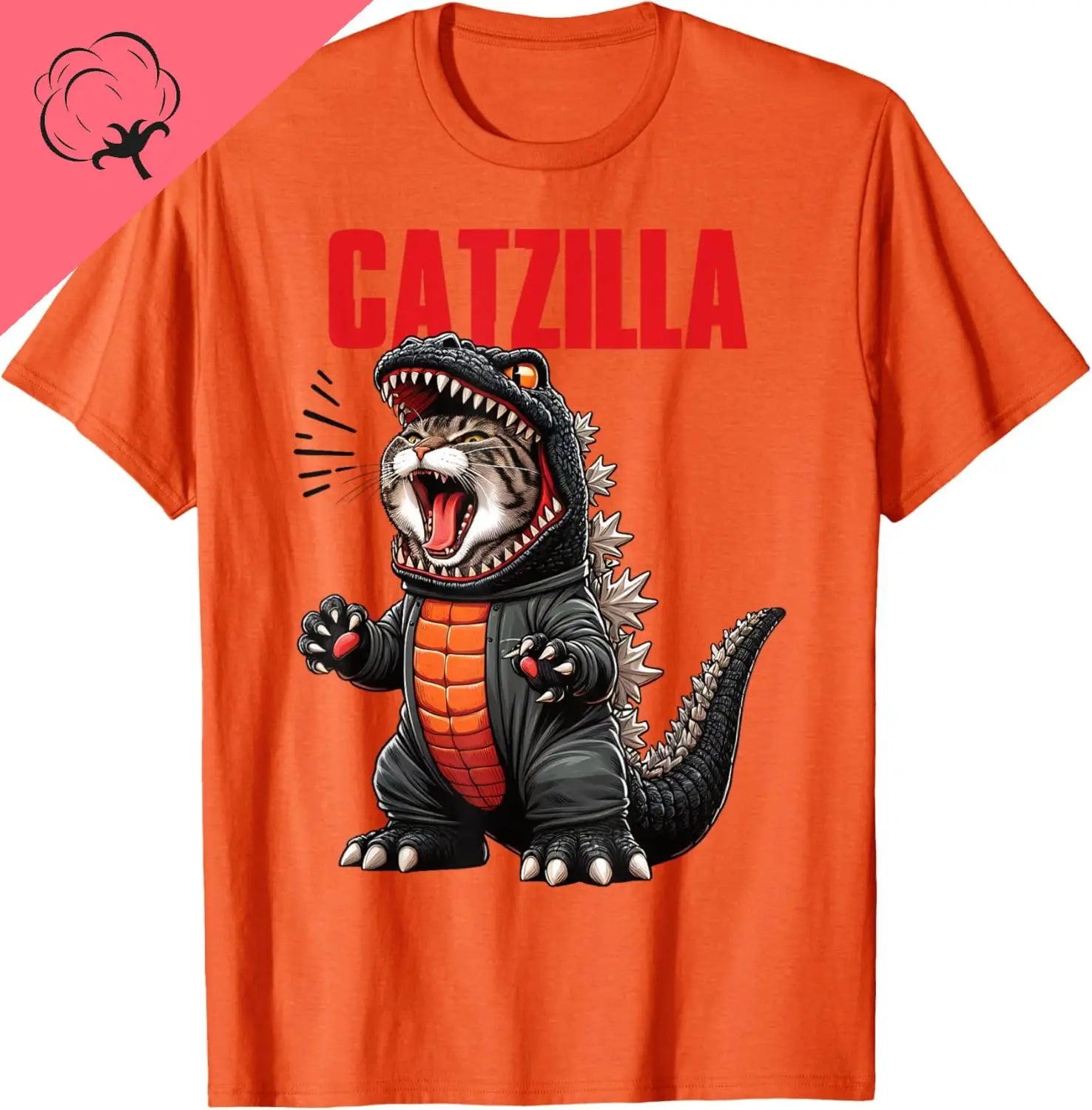 Cute Cat Kitty Catzilla for Cat Moms Cat Dads Pet Lovers T-Shirt