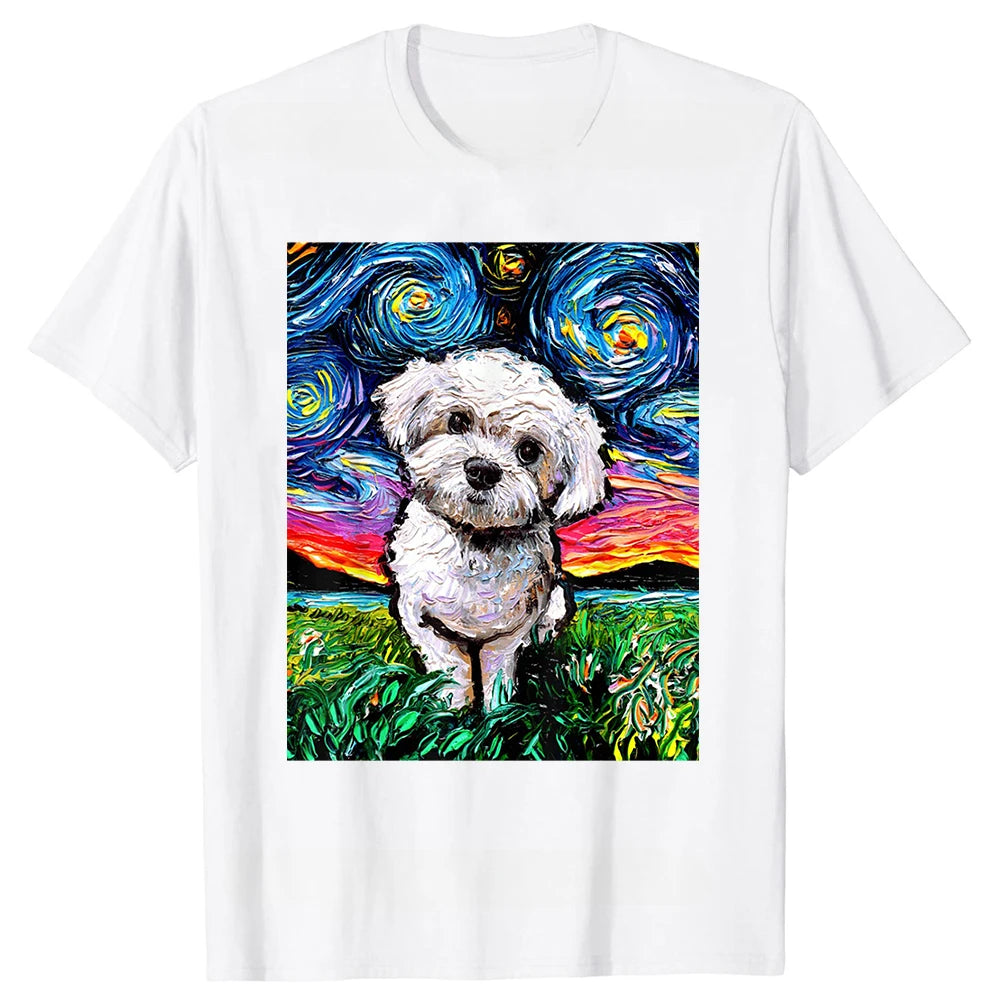 Cotton Streetwear Puppy Lover T-Shirt Men Retro Vintage