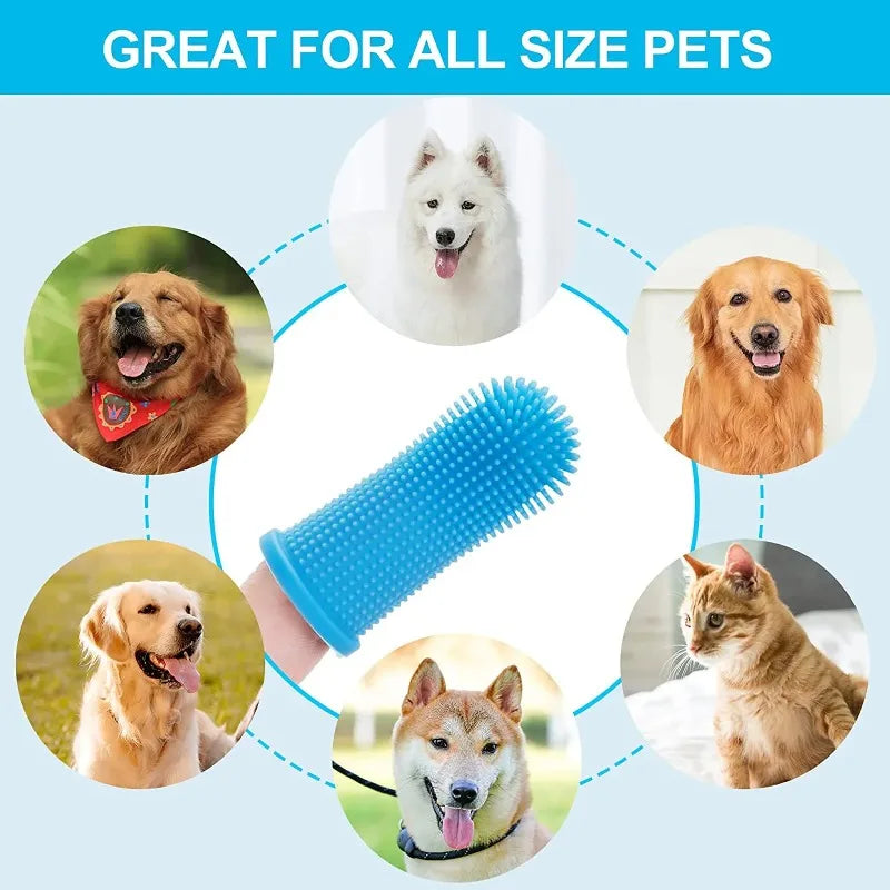 Dog Super Soft Pet Finger Toothbrush Teeth Cleaning