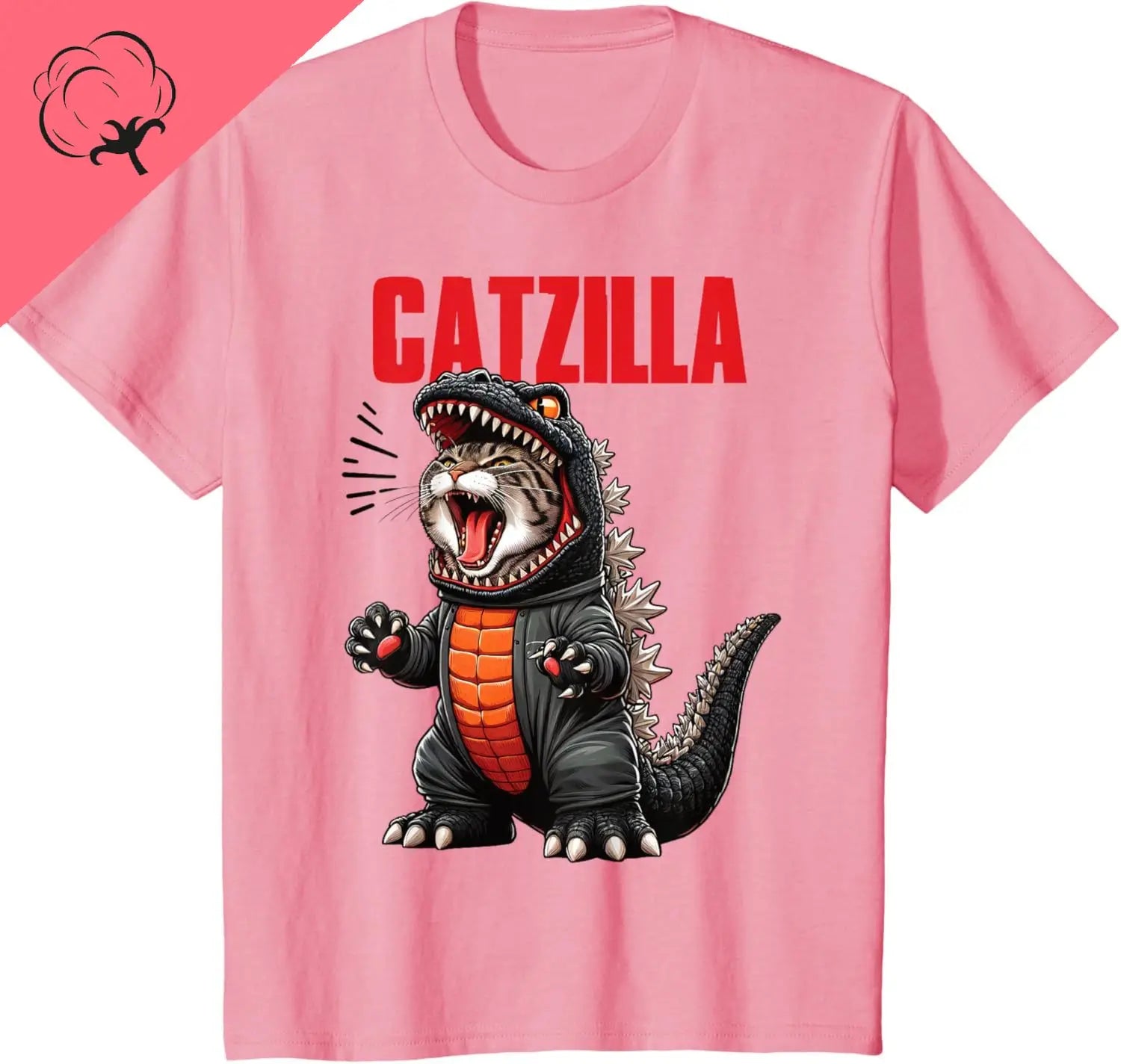 Cute Cat Kitty Catzilla for Cat Moms Cat Dads Pet Lovers T-Shirt