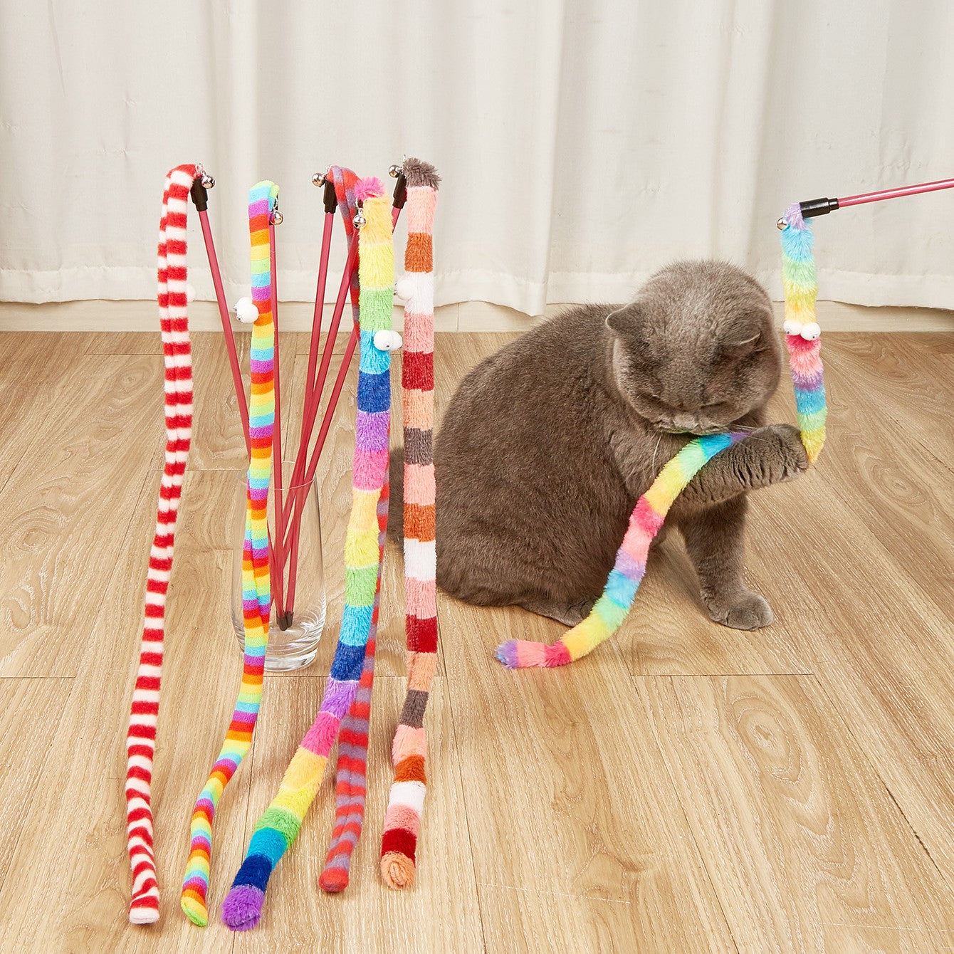 Cat Toy Caterpillar Cat Teaser Wand