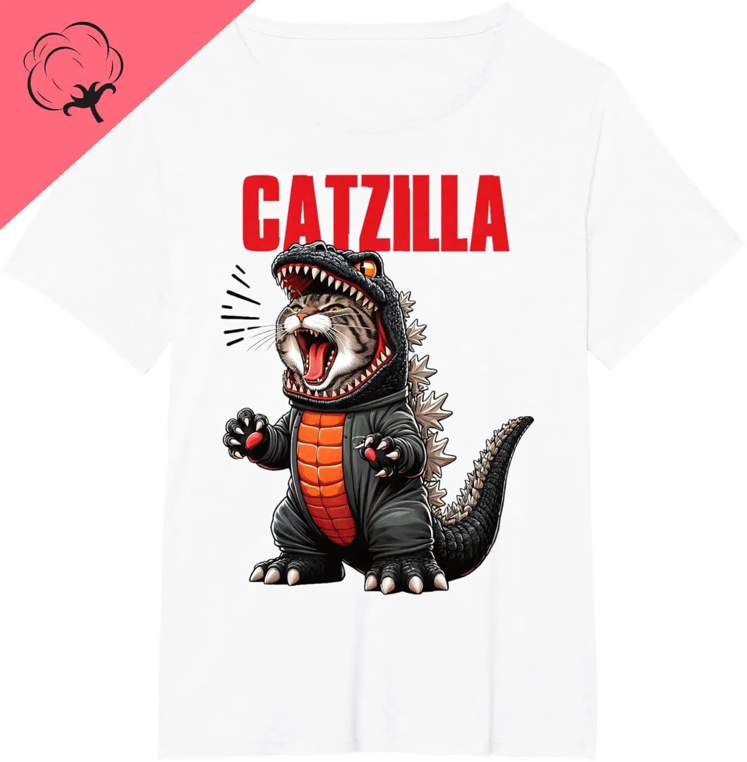 Cute Cat Kitty Catzilla for Cat Moms Cat Dads Pet Lovers T-Shirt