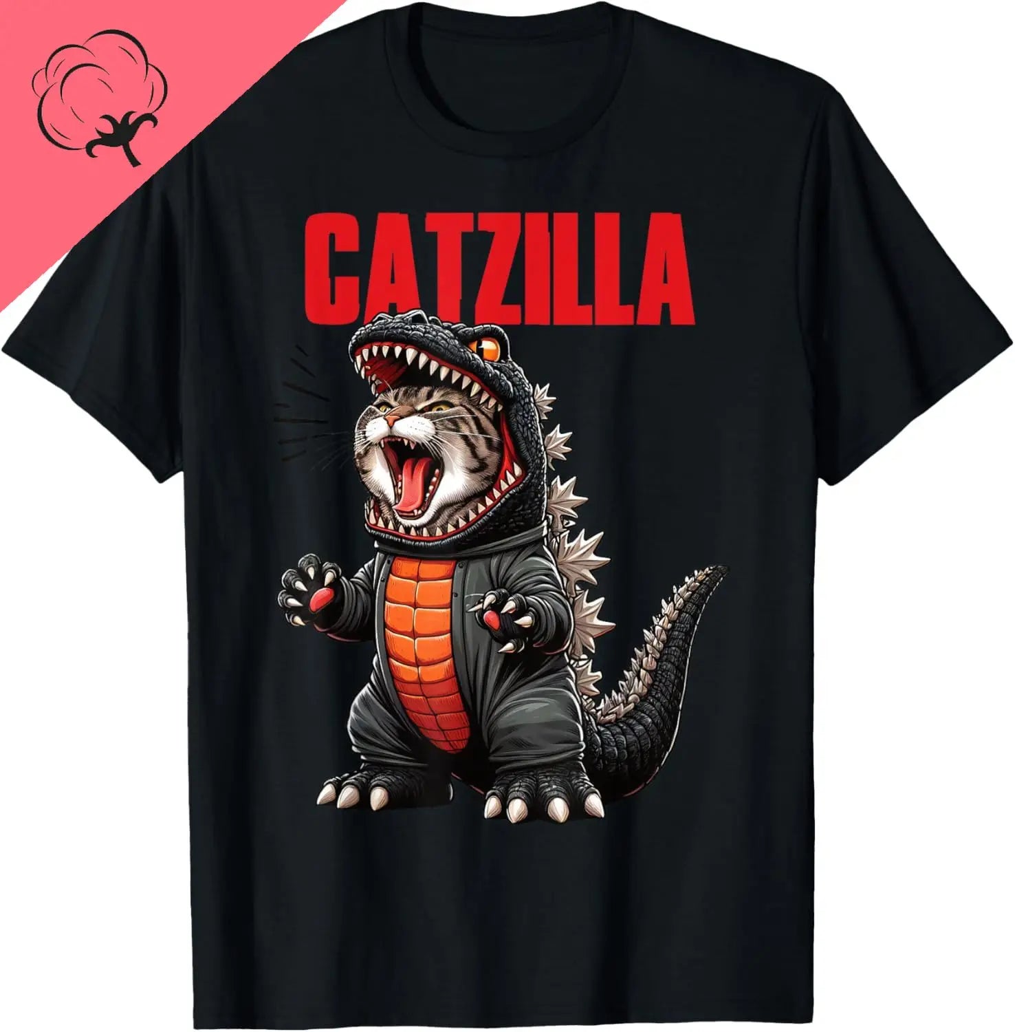 Cute Cat Kitty Catzilla for Cat Moms Cat Dads Pet Lovers T-Shirt