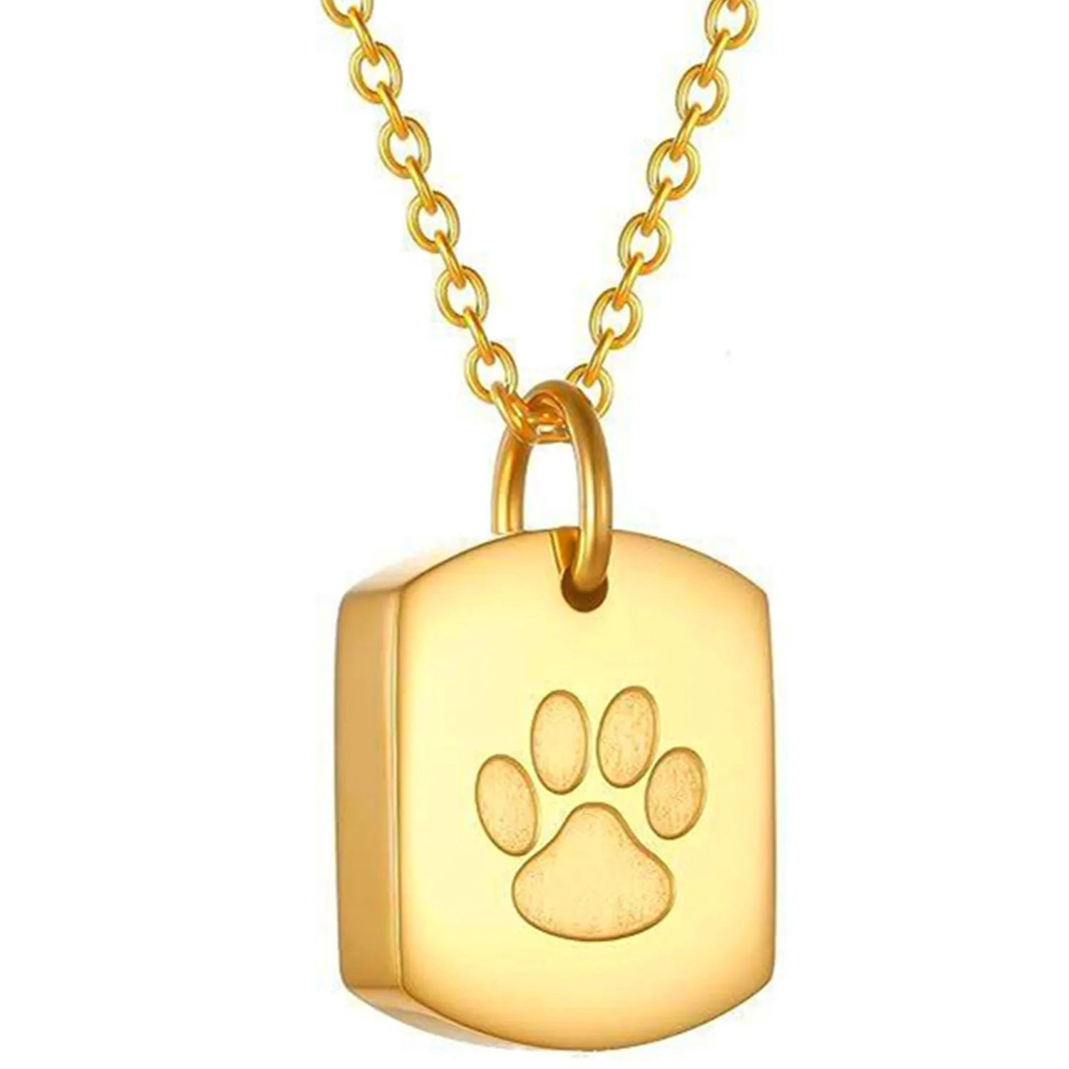 Cremation Tag Necklace for Ashes Stainless Steel