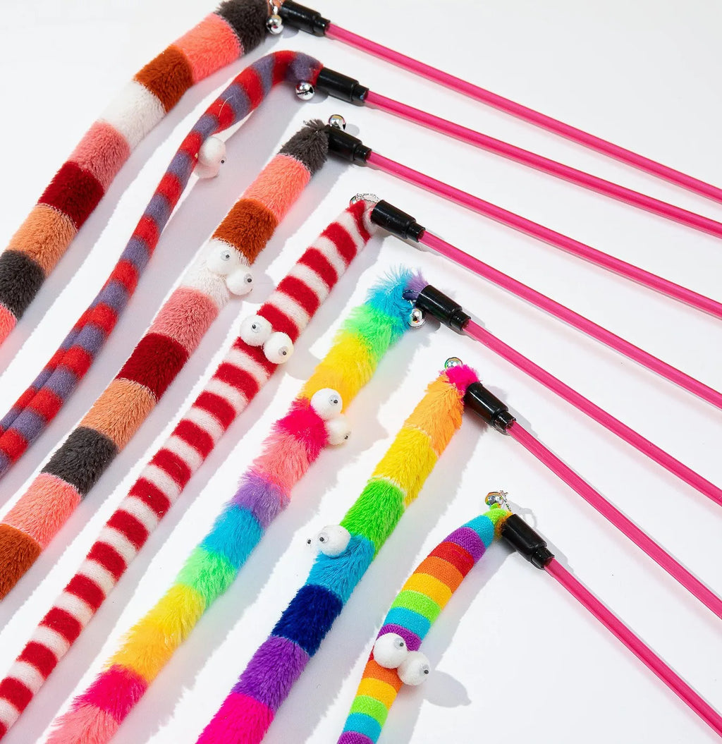 Cat Toy Caterpillar Cat Teaser Wand