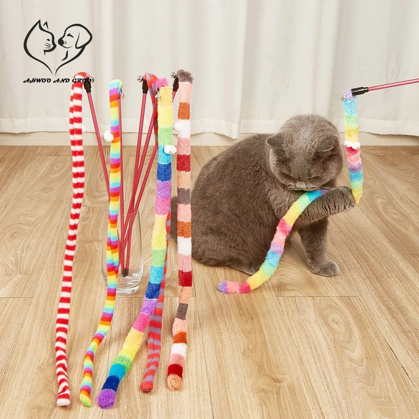 Cat Toy Caterpillar Cat Teaser Wand