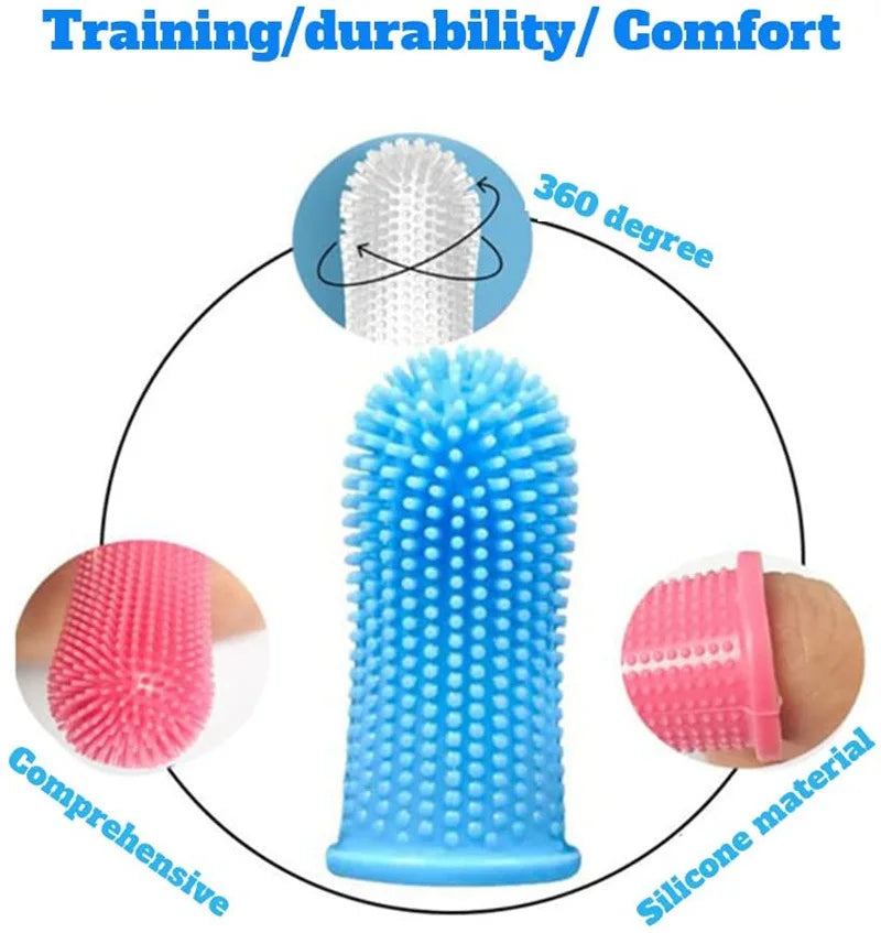 Dog Super Soft Pet Finger Toothbrush Teeth Cleaning