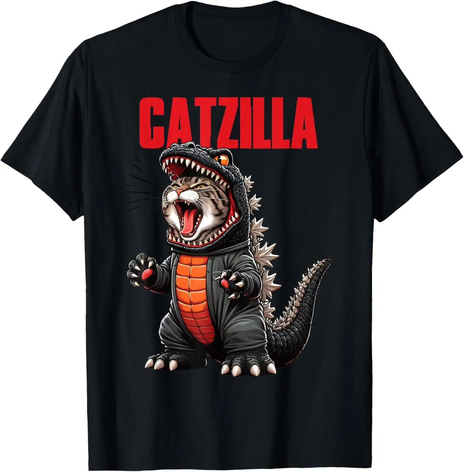 Cute Cat Kitty Catzilla for Cat Moms Cat Dads Pet Lovers T-Shirt