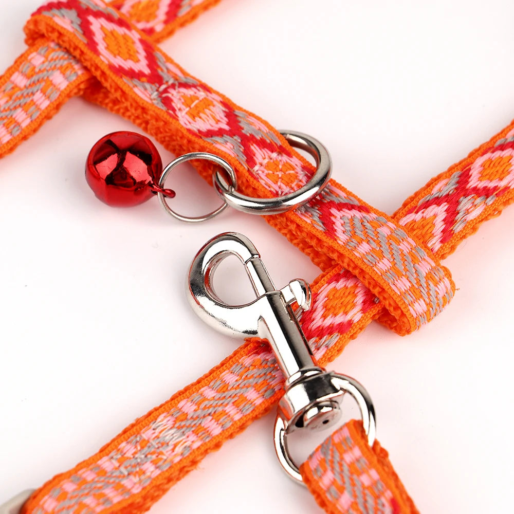 Nylon Cat Harness Vest Leash