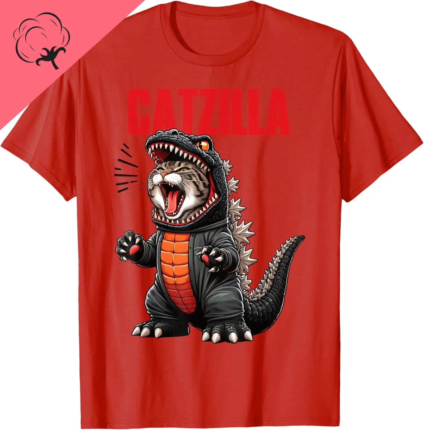 Cute Cat Kitty Catzilla for Cat Moms Cat Dads Pet Lovers T-Shirt