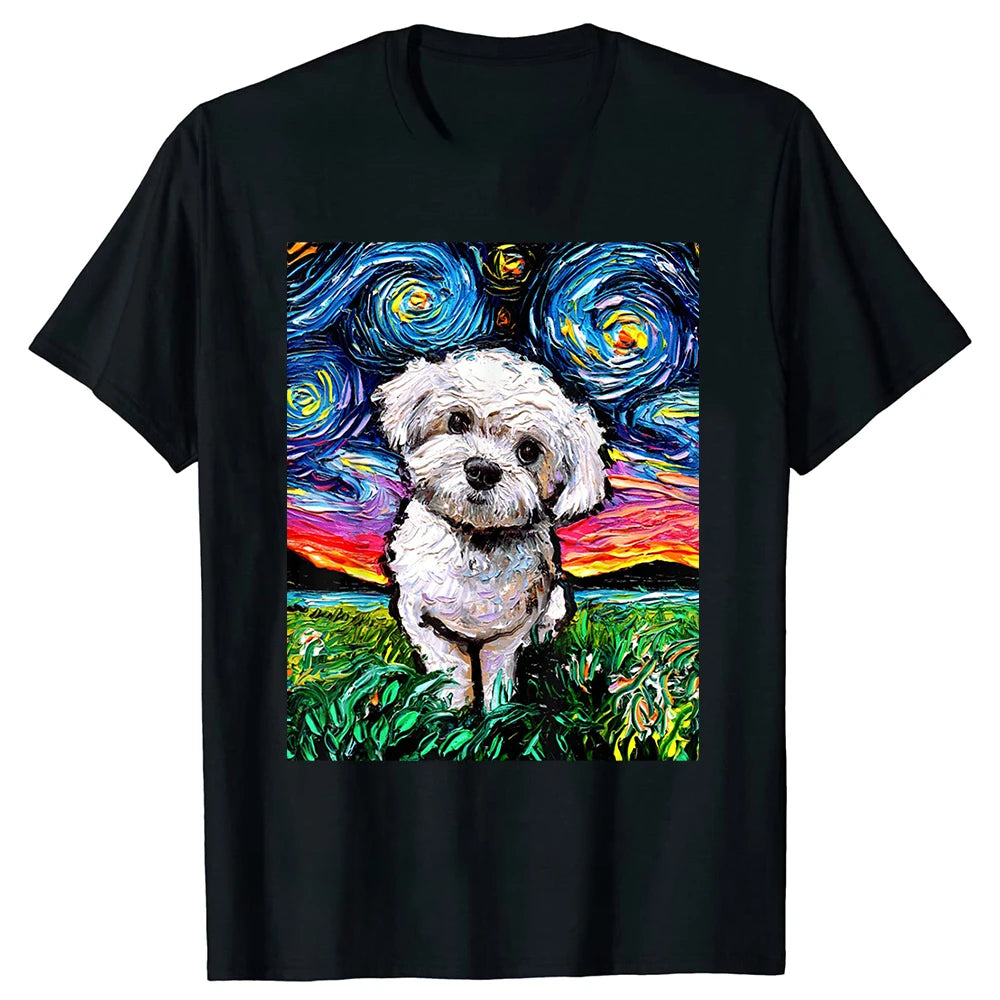 Cotton Streetwear Puppy Lover T-Shirt Men Retro Vintage